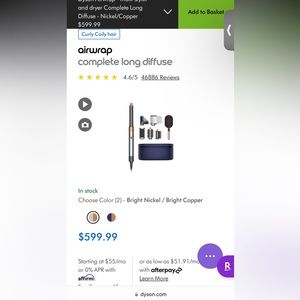 DYSON AIRWRAP LONG DIFFUSE BRAND NEW
